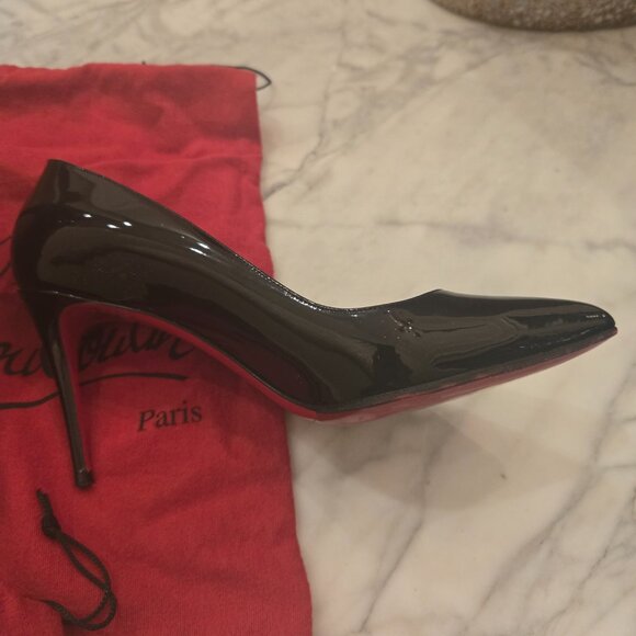 Christian Louboutin Pigalle Follies 85 Patent Black 39 - Picture 2 of 6